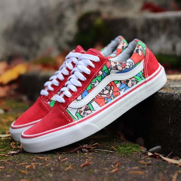 Vans Old Skool Super Mario Custom Sneakers NWT - Picture 9 of 10